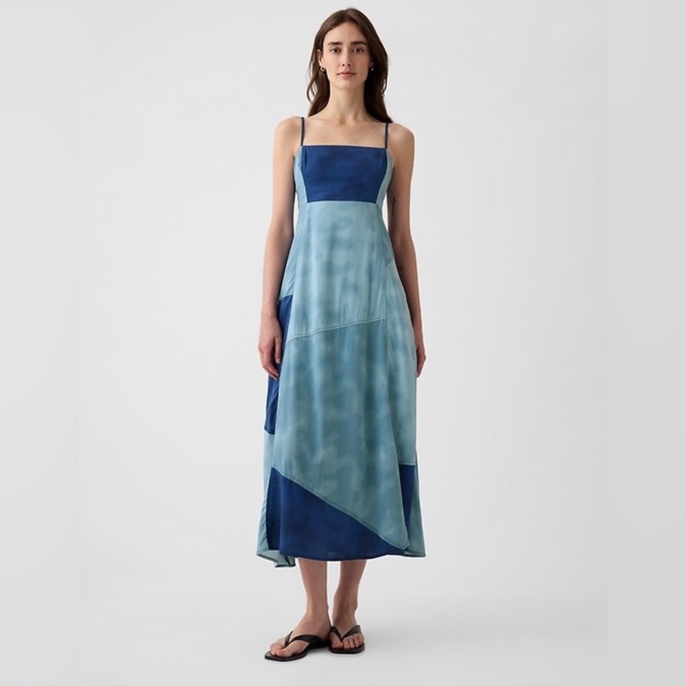Gap Indigo Patchwork Maxi Dress - image 1